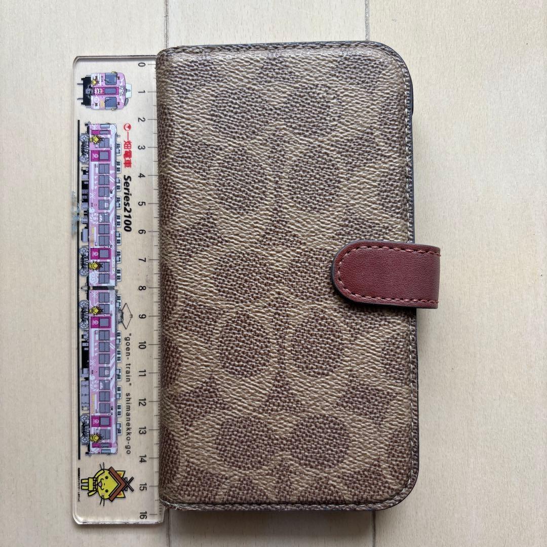 値下げ　iPhone12  コーチ手帳型スマホケース