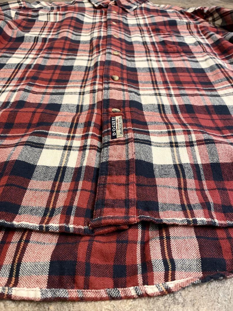 90s DOCKERS ドッカーズ タータンチェック ネルシャツ XL