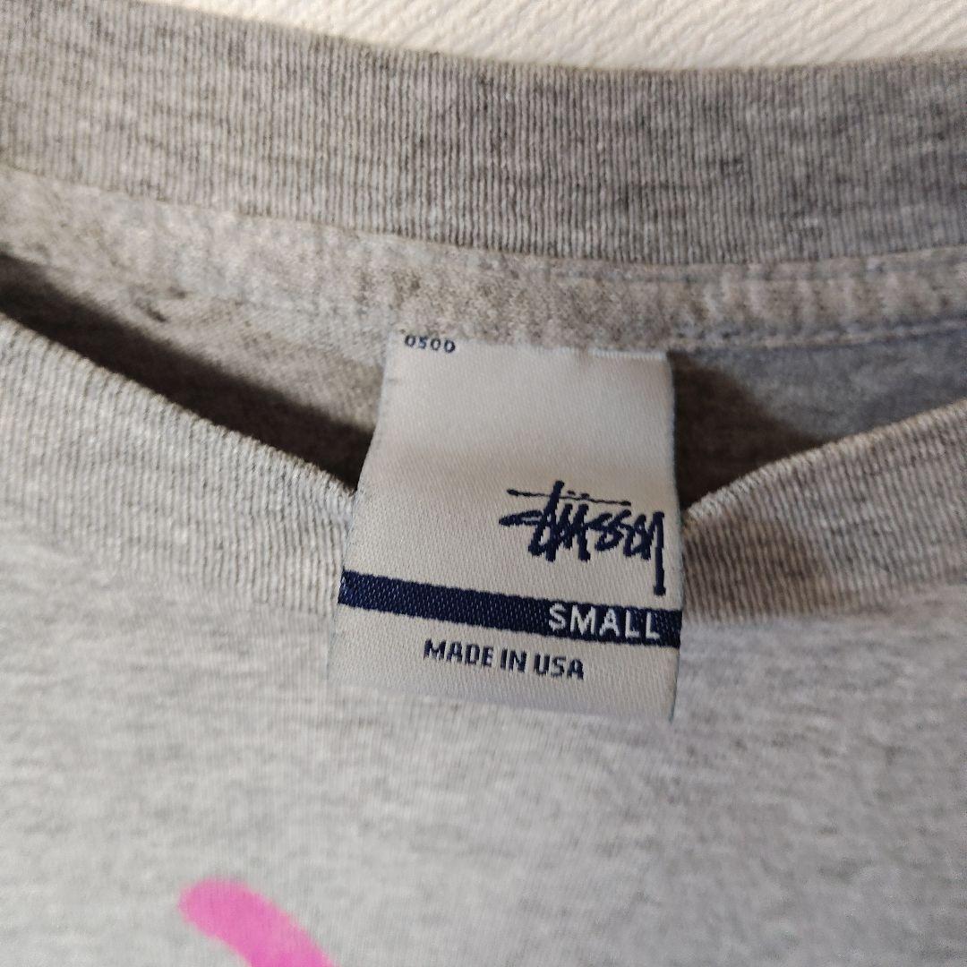 USA シルバータグ Stussy 長袖カットソー Sサイズ グレー