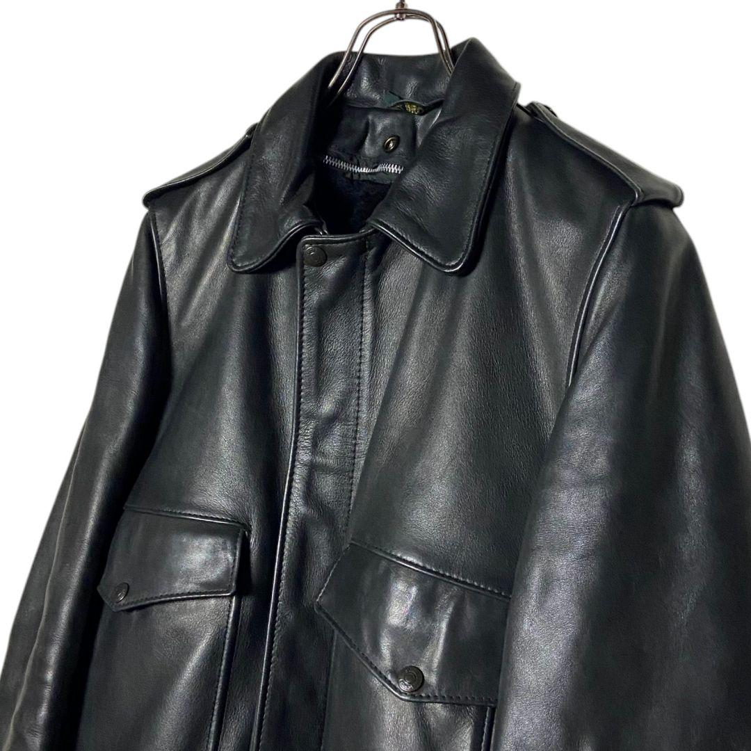 Schottショット 肉厚レザージャケット A-2フライトジャケット 黒 38