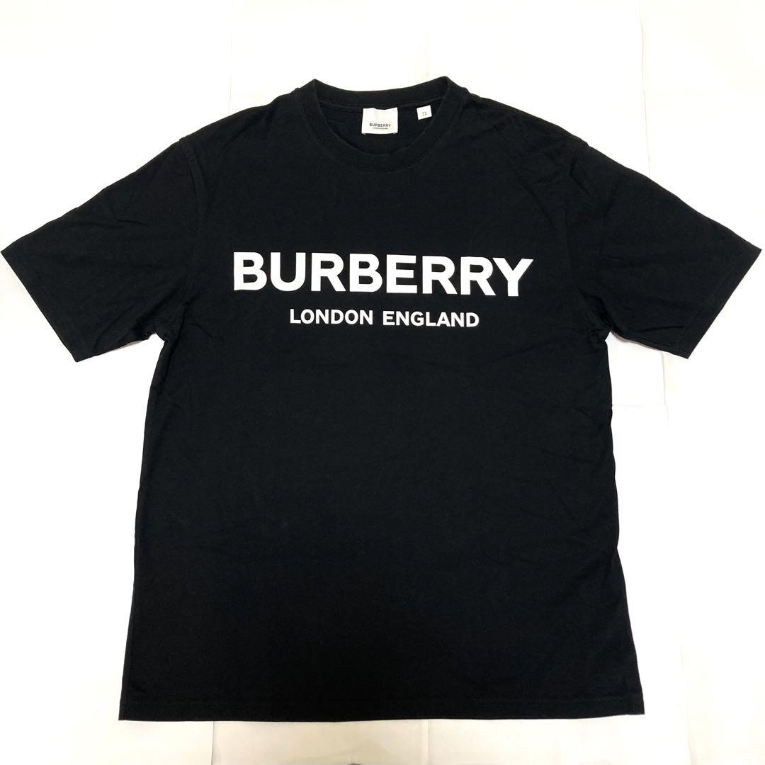 美品 BURBERRY バーバリー 定番ロゴ Tシャツ BTSテテ着用 ブラック