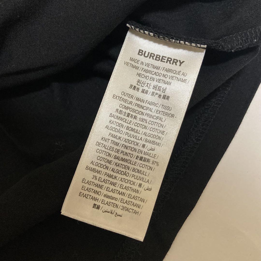 美品 BURBERRY バーバリー 定番ロゴ Tシャツ BTSテテ着用 ブラック