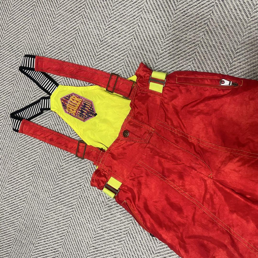【年代物・レア】SEILLER スキースノボウェア セットアップ　レッド　L