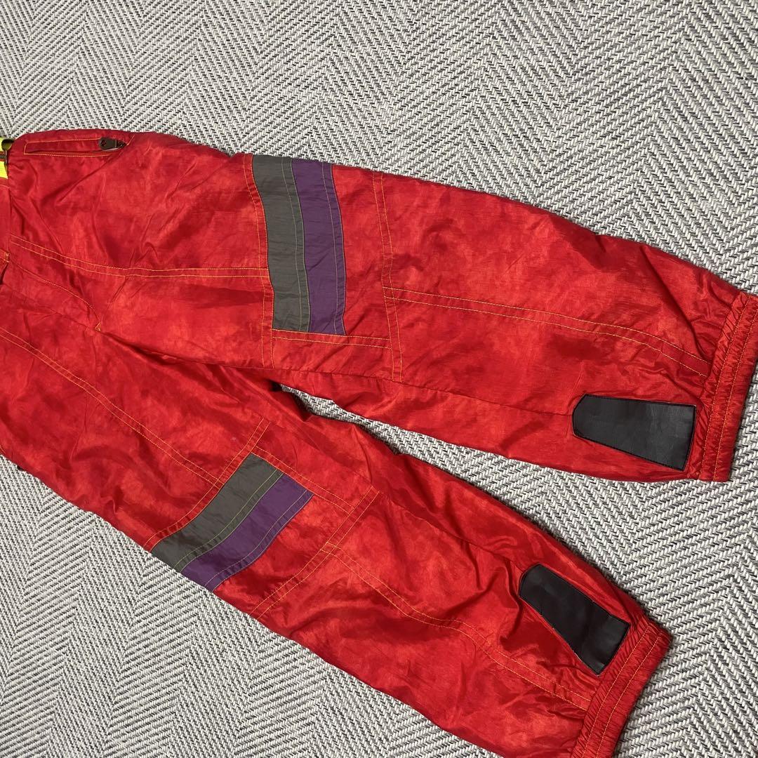 【年代物・レア】SEILLER スキースノボウェア セットアップ　レッド　L