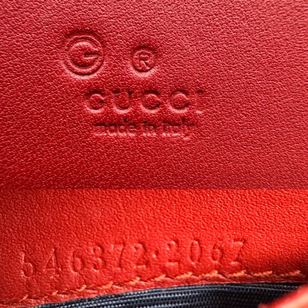 【美品】グッチ 二つ折り財布 ベージュ ライトブルー ブルームス スプリーム