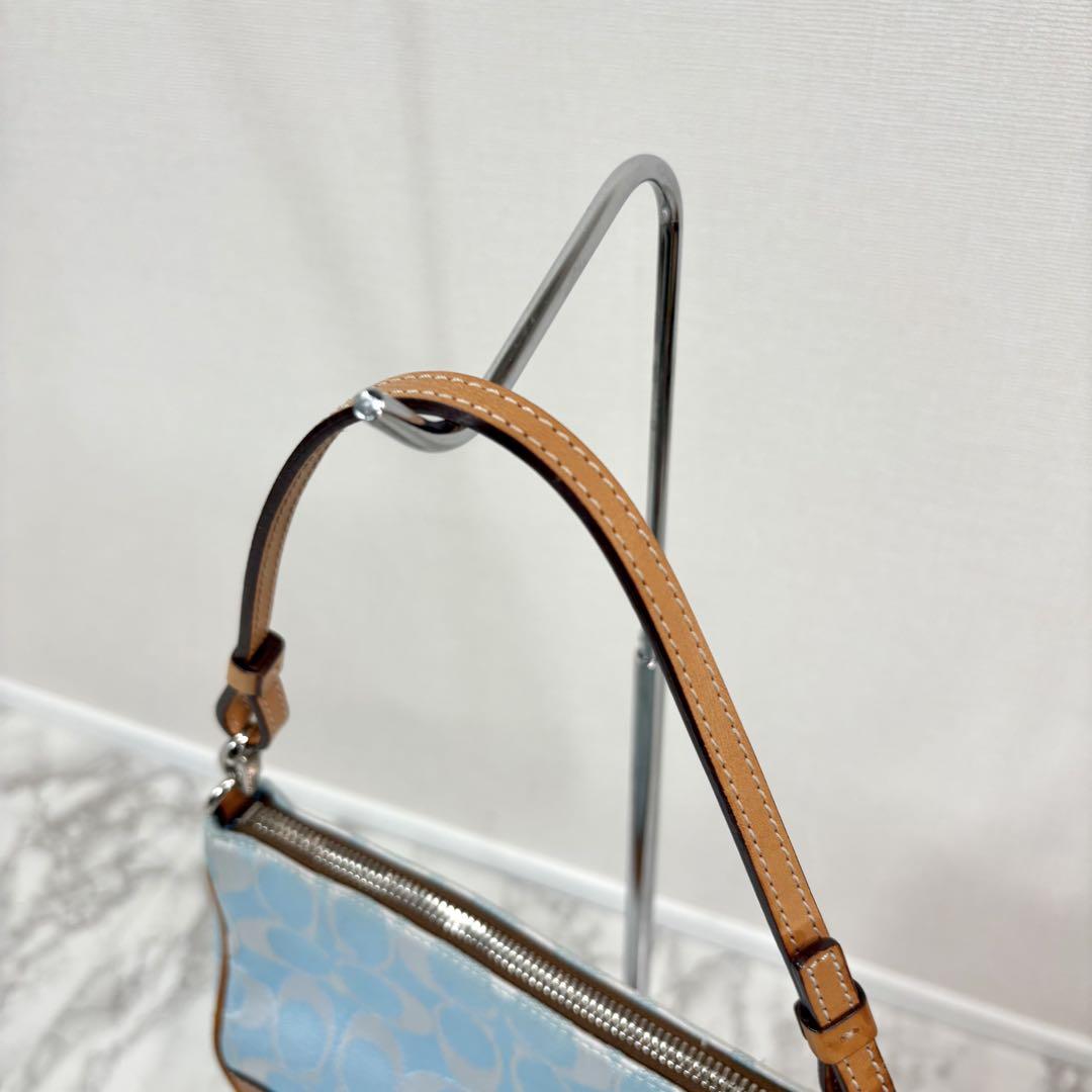 バッグ coach signature accessory pouch bag blue