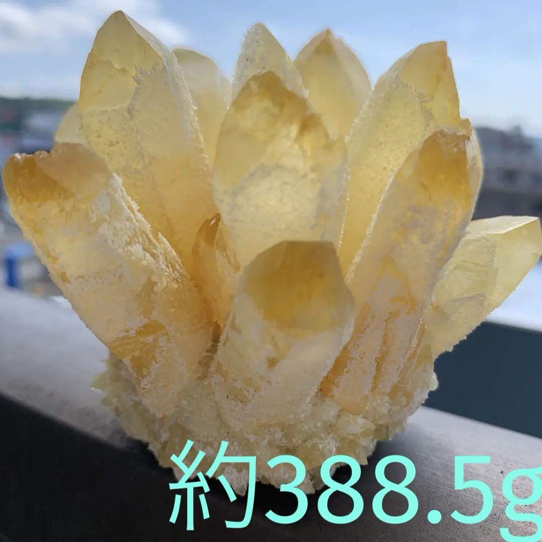 レモンシトリンクラスター約388.5g 黄水晶　黄水晶　友愛・希望・富・繁栄