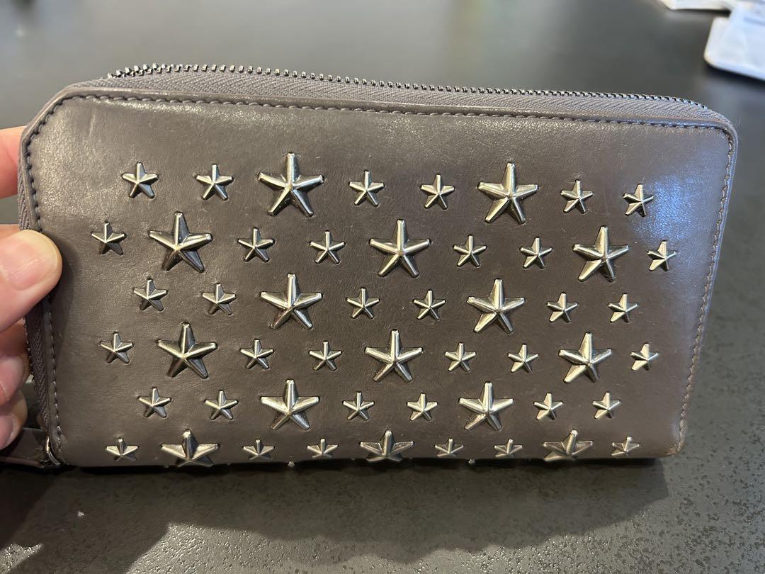 美品✨ジミーチュウ 長財布 スター スタッズ ラウンドファスナー