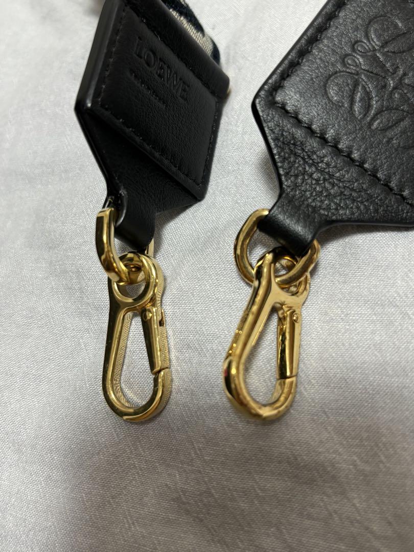 LOEWE  アナグラムストラップ　ジャガード＆カーフ　ネイビー／ブラック