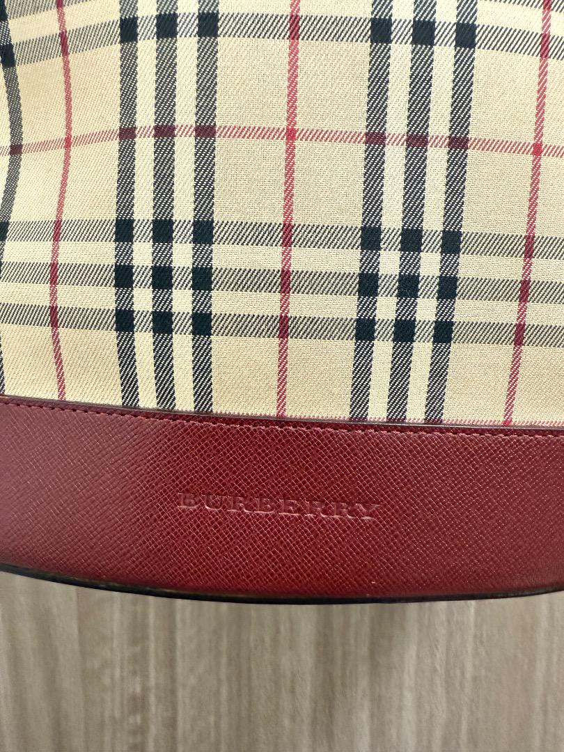 BURBERRY バーバリー ノバチェック ハートモチーフ トートバッグ
