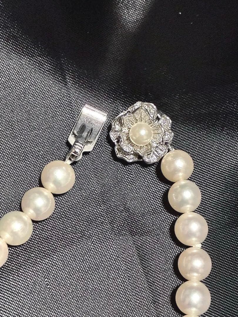 パール ネックレス ホワイト アコヤ ミキモト タサキ 真珠 silver