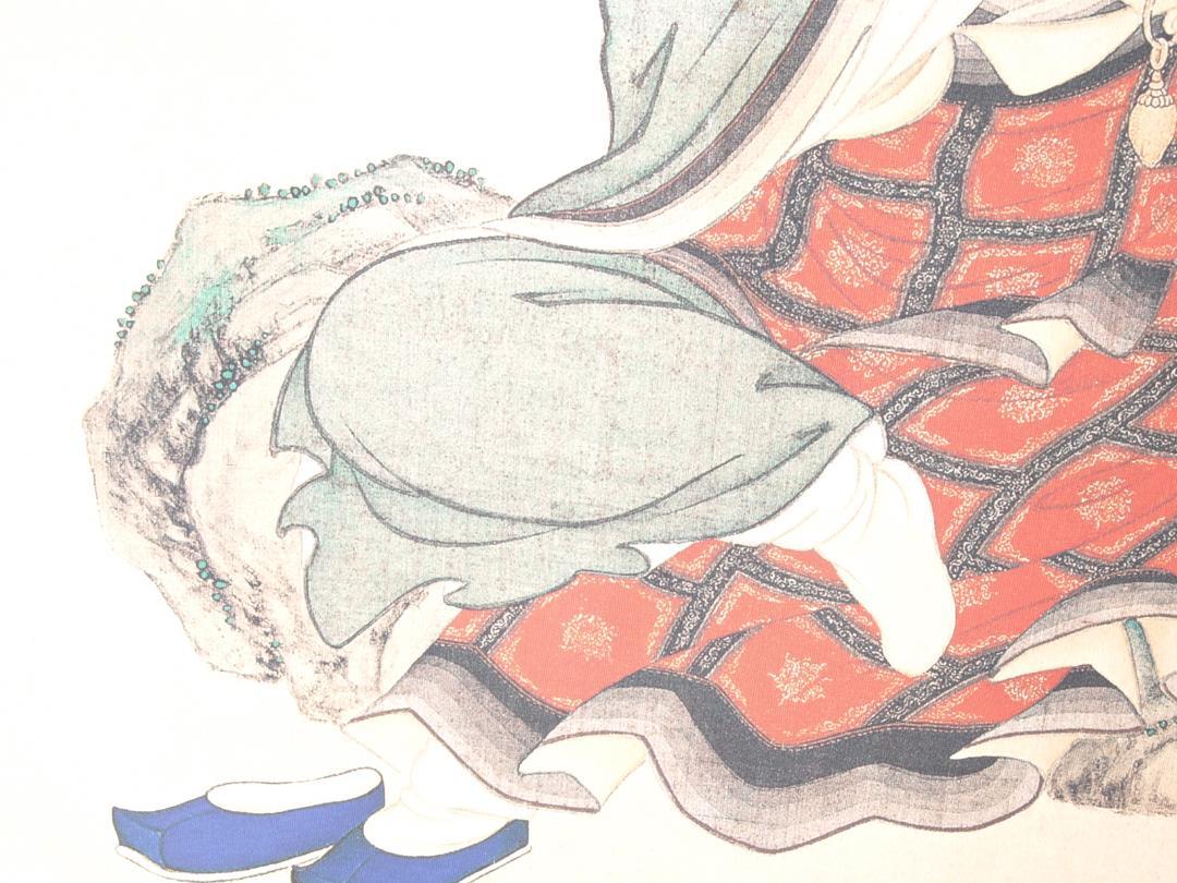 骨董掛け軸】人物図 中国清時代丁観鵬 掛け軸 AK1166B10-4