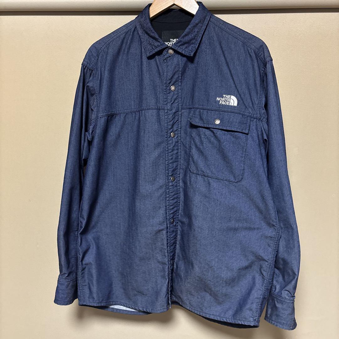 THE NORTH FACE ナイロンデニム ヌプシシャツ Mサイズ
