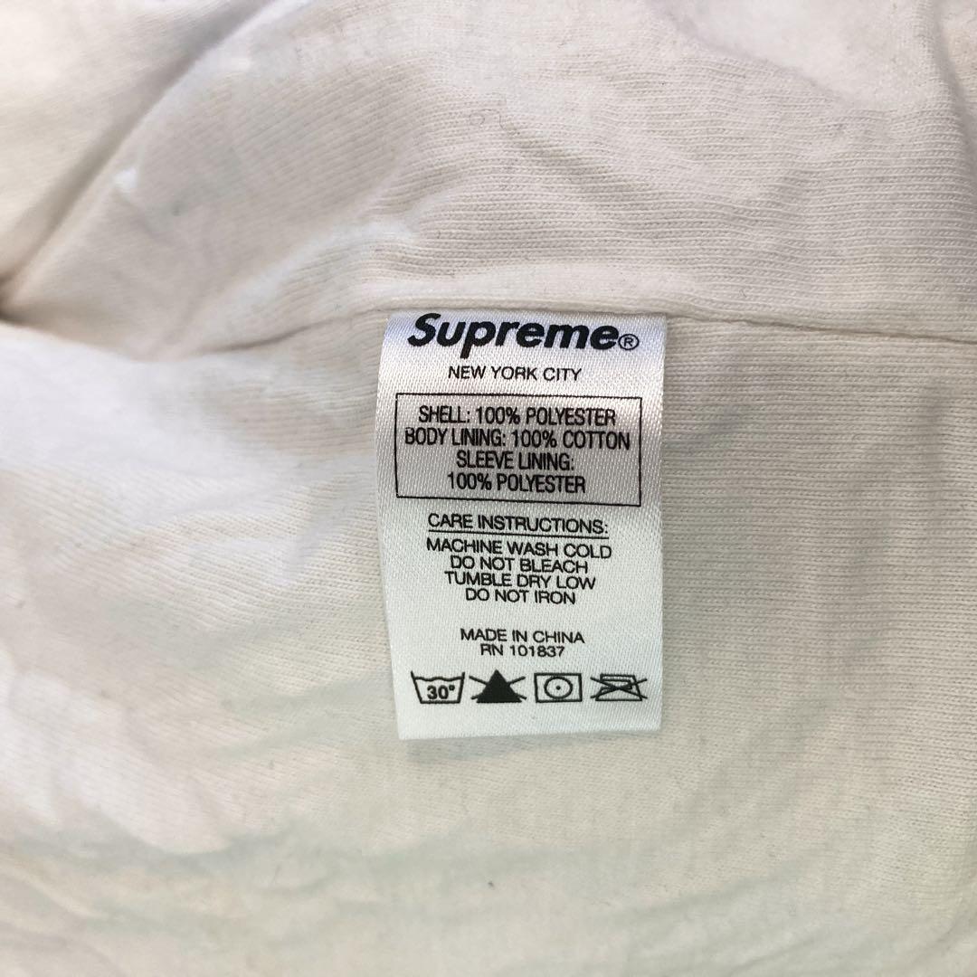 Supreme シュプリーム☆キルティングスタジャン Ｌ 青 刺繍アーチロゴ