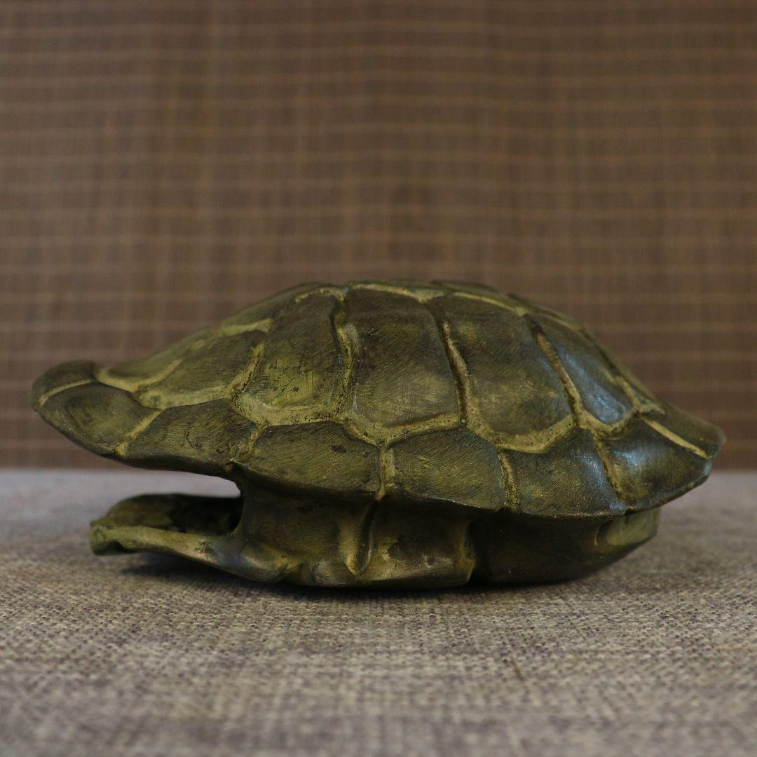 銅器 亀の甲羅の 置物 富甲天下 装飾品 工芸品 美術品 - e-life