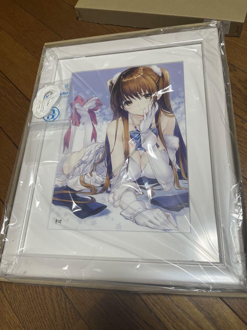 WHITE ALBUM2 なかむらたけし箔押しサイン入り複製原画 小木曽雪菜