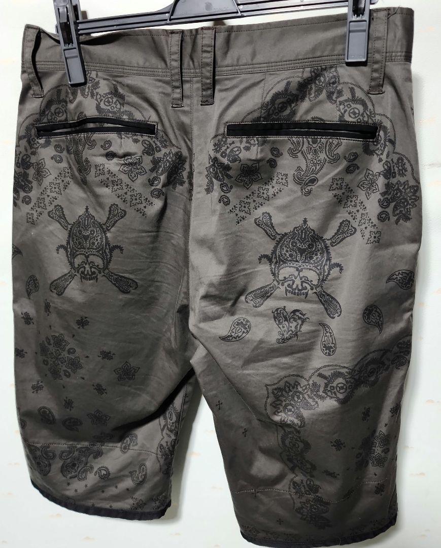 ロエン Roen ペイズリー柄　スカル　ハーフパンツ　32 L