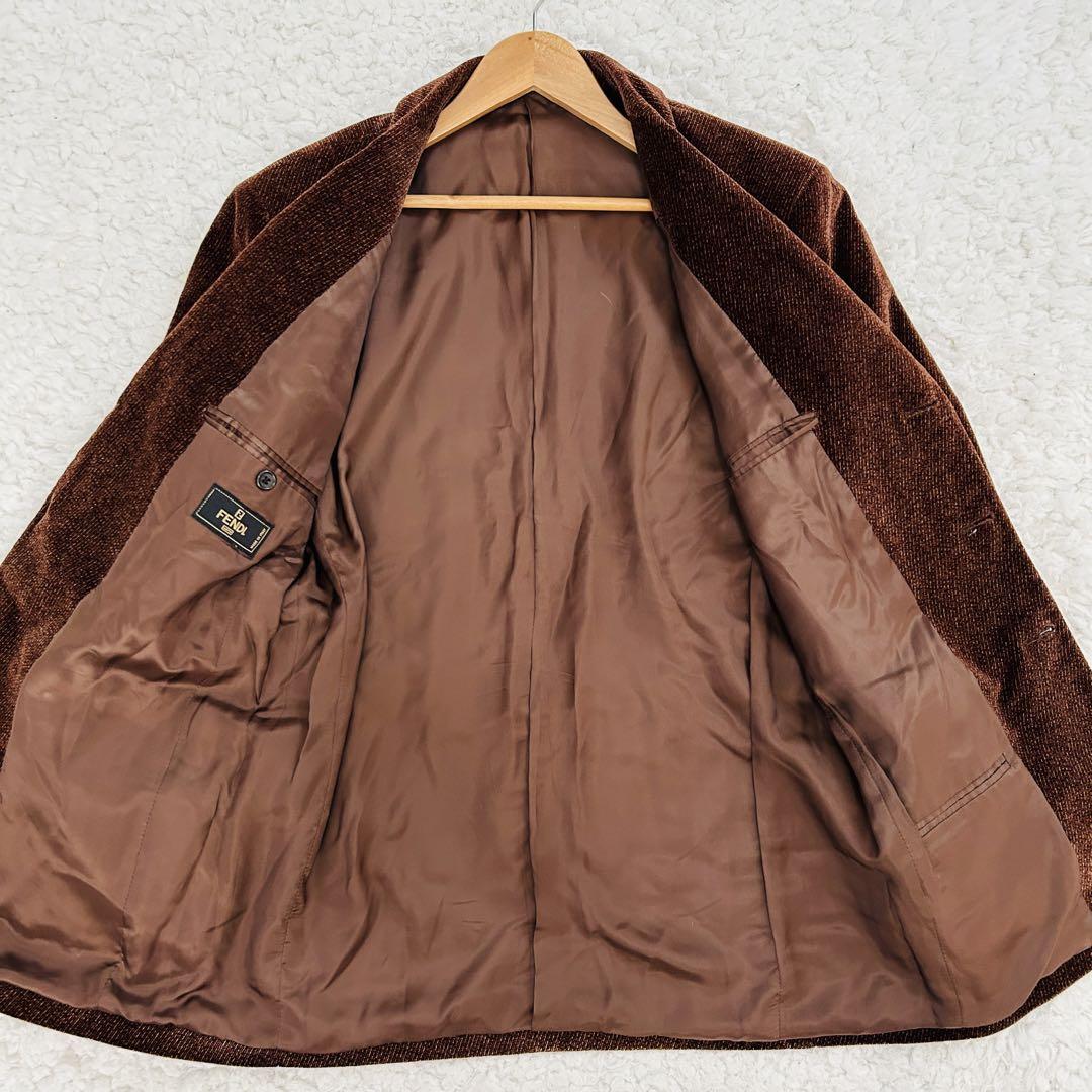 極美品✨FENDI セットアップスーツL極上のモールスキン♪ラグジュアリー 極美品✨FENDI セットアップスーツL極上のモールスキン