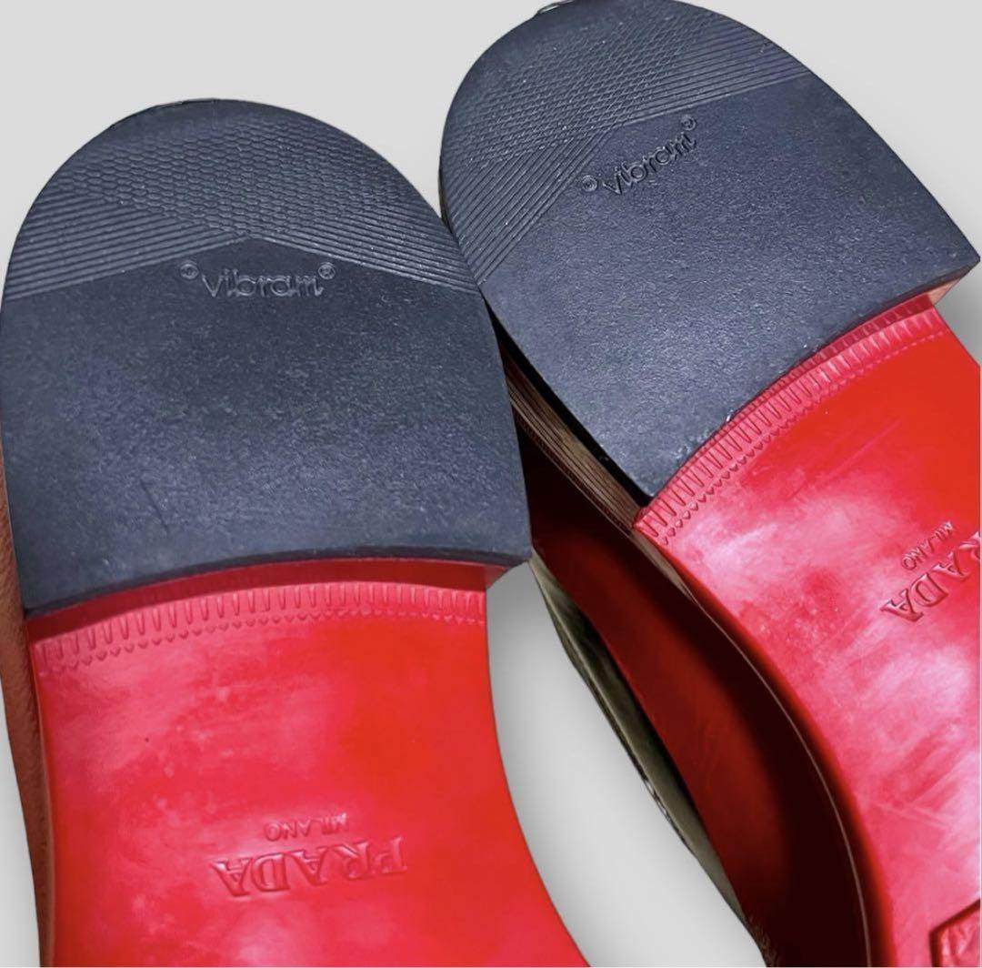 prada ラバーソール　赤黒