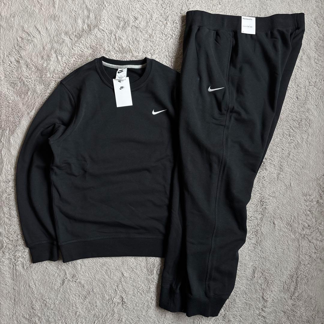 新品 Lサイズ NIKE ナイキ セットアップ ブラック 刺繍 スウェット