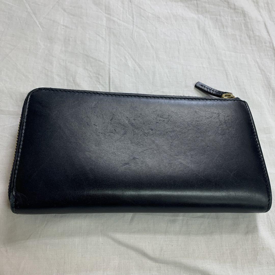 セール 国内 M)正規品 GUCCI ネイビー 紺色 長財布 財布 L字財布 グッチ 小物