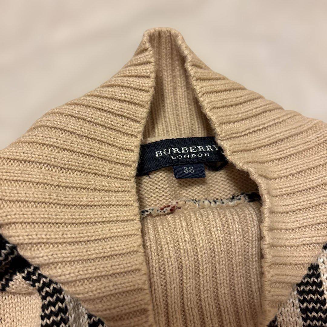 BURBERRY バーバリー ロンドン London ニット ノースリーブ M2 バーバリーロンドン ノバチェックテープ タートルネック