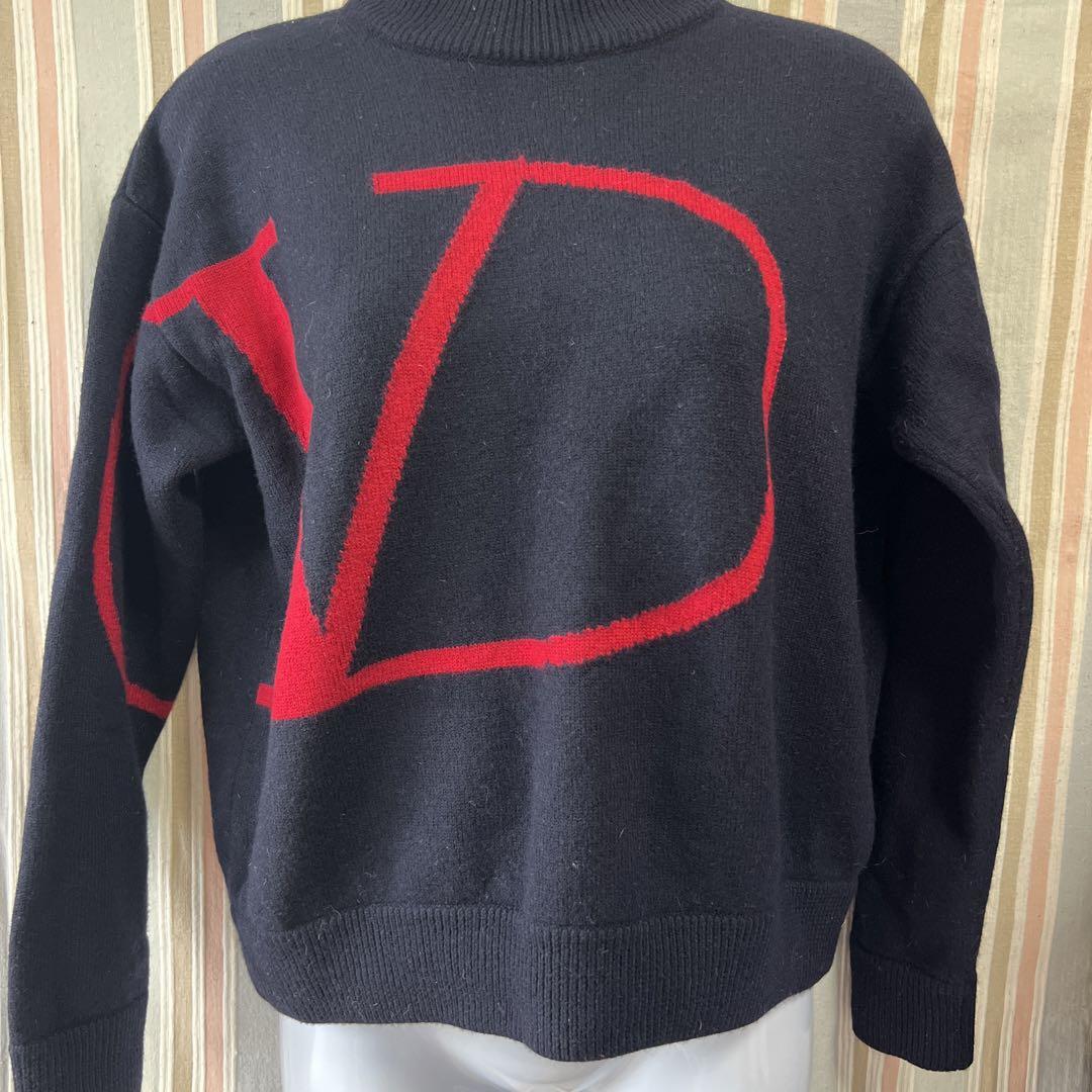 valentino ビッグVロゴ クルーネック ニット