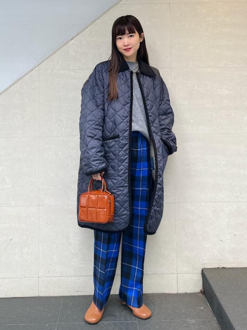 SHIPS PrimaryNavyLabel パッチ ポケット チェック パンツ SHIPS Primary Navy Label:〈手洗い可能〉パッチ ポケット