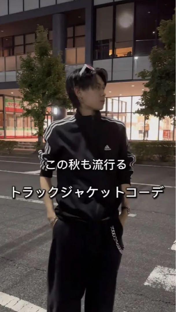 【即購入⭕️】ダブルジップ ハイネックadidas トラックジャケット 黒 L