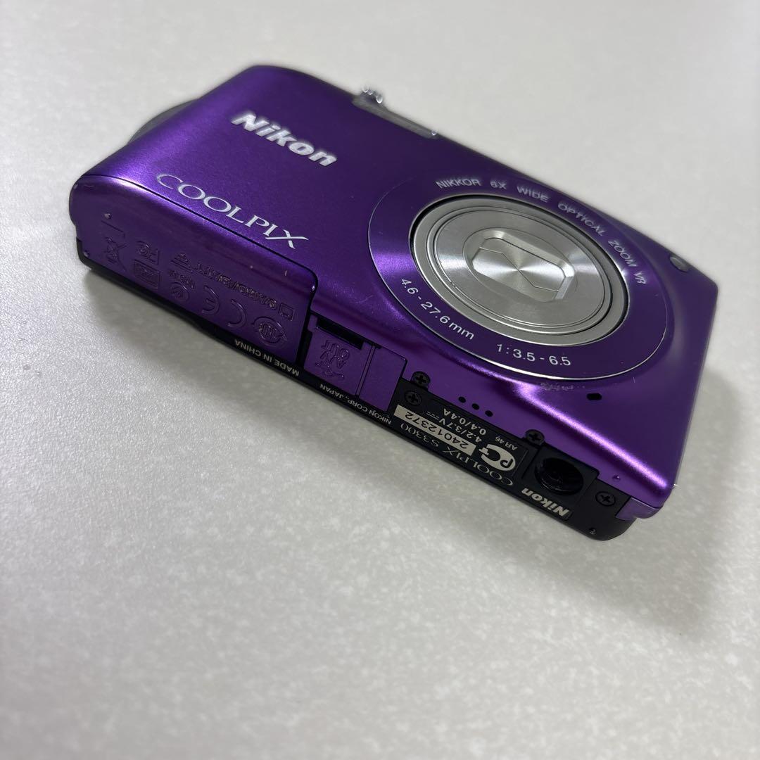 Nikon COOLPIX S3300 コンパクトデジタルカメラ ジャンク 紫