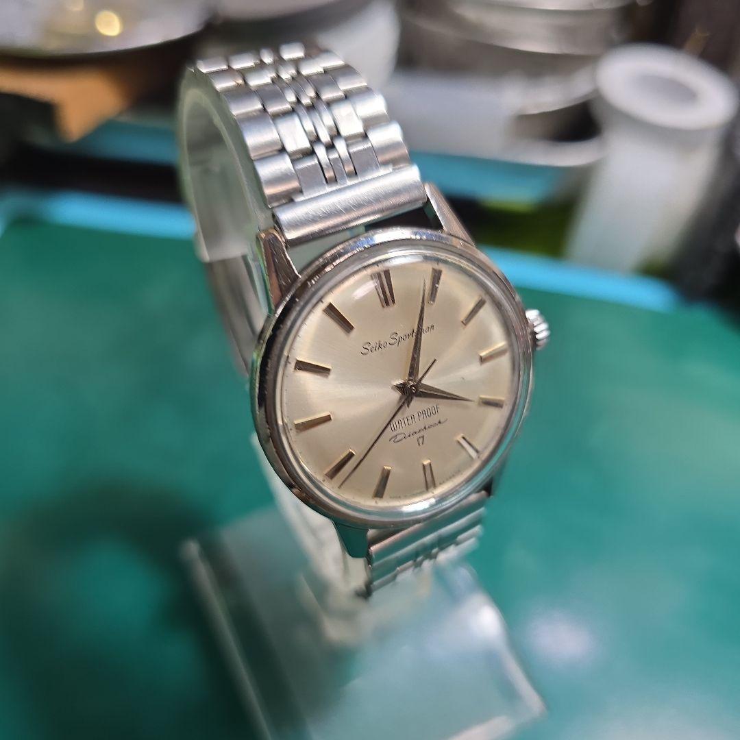 (OH済)SEIkO スポーツマン 17jewels手巻き時計 腕時計です。