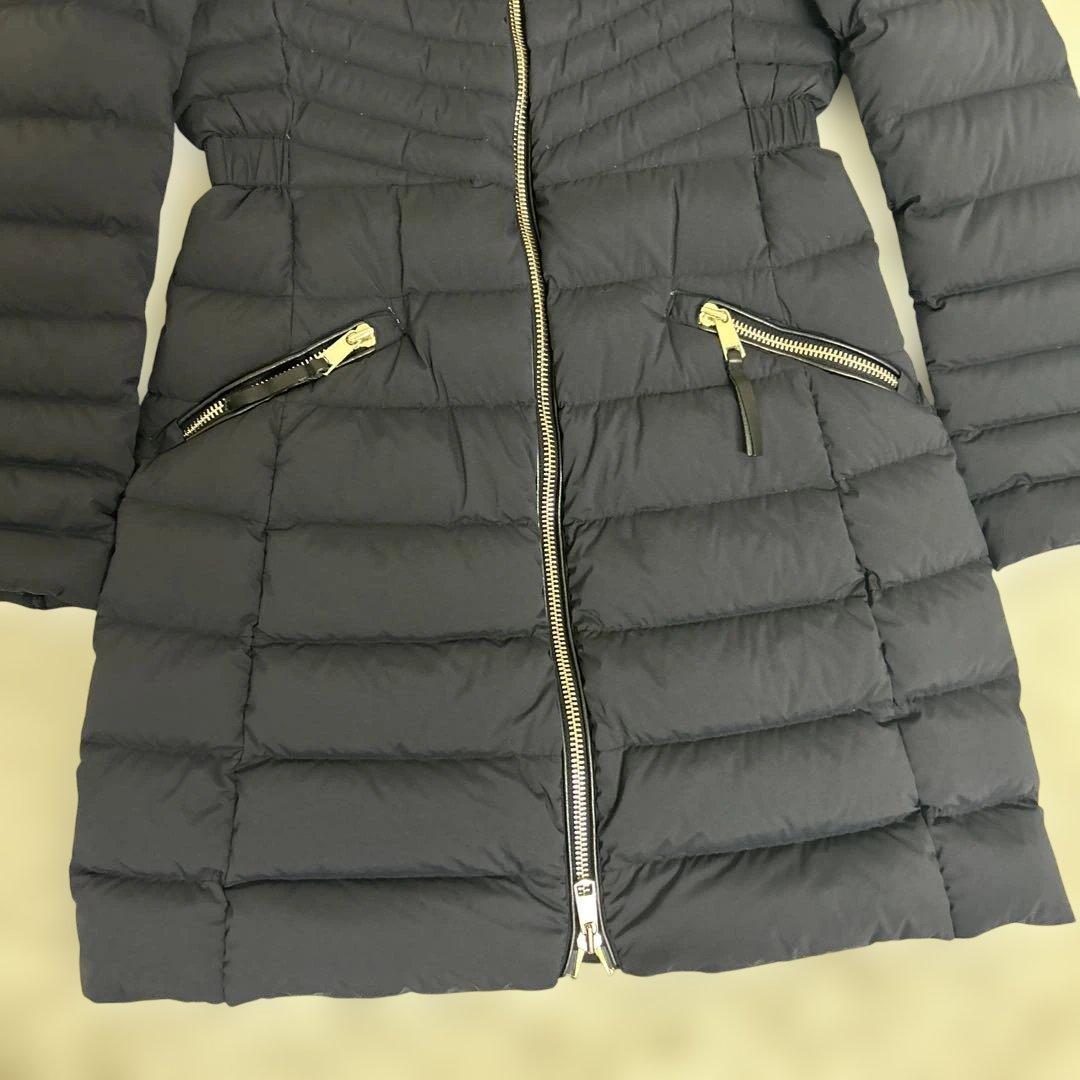 極美品☆TOMMY HILFIGER ロングダウンコート 紺 ストレッチ L