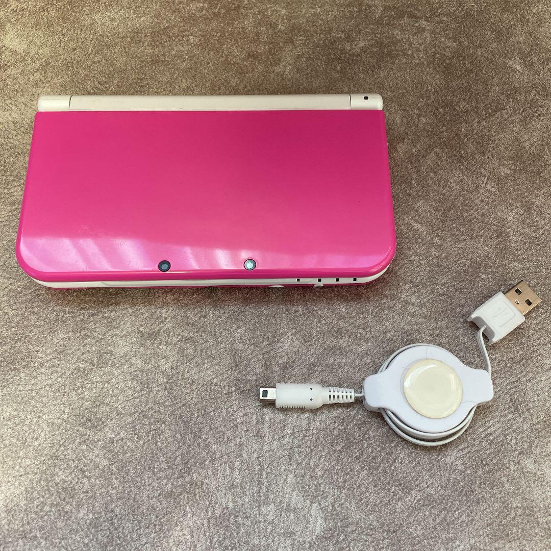ニンテンドー3DS LL ピンク×ホワイト コード付き