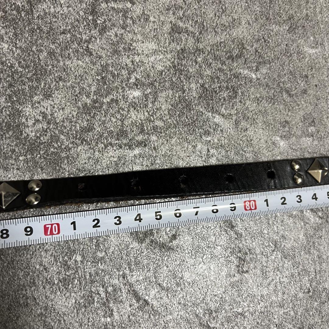 y2k レザー　グランジ スタッズ　ベルト ナローベルト