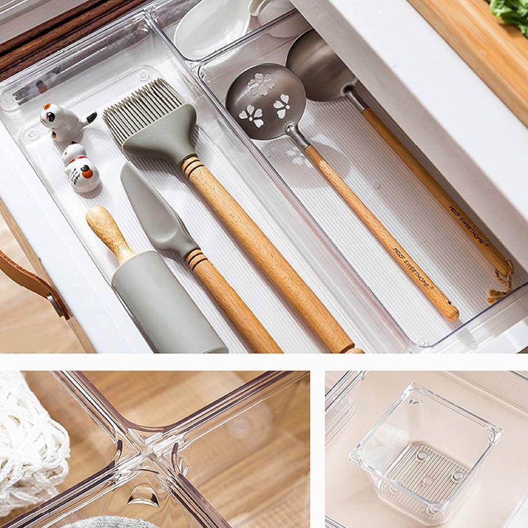 引き出し仕切り 収納トレイ 仕切りボックス 小物入れ クリアケース 引き出し仕切り 収納トレイ 仕切りボックス 小物入れ クリアケース