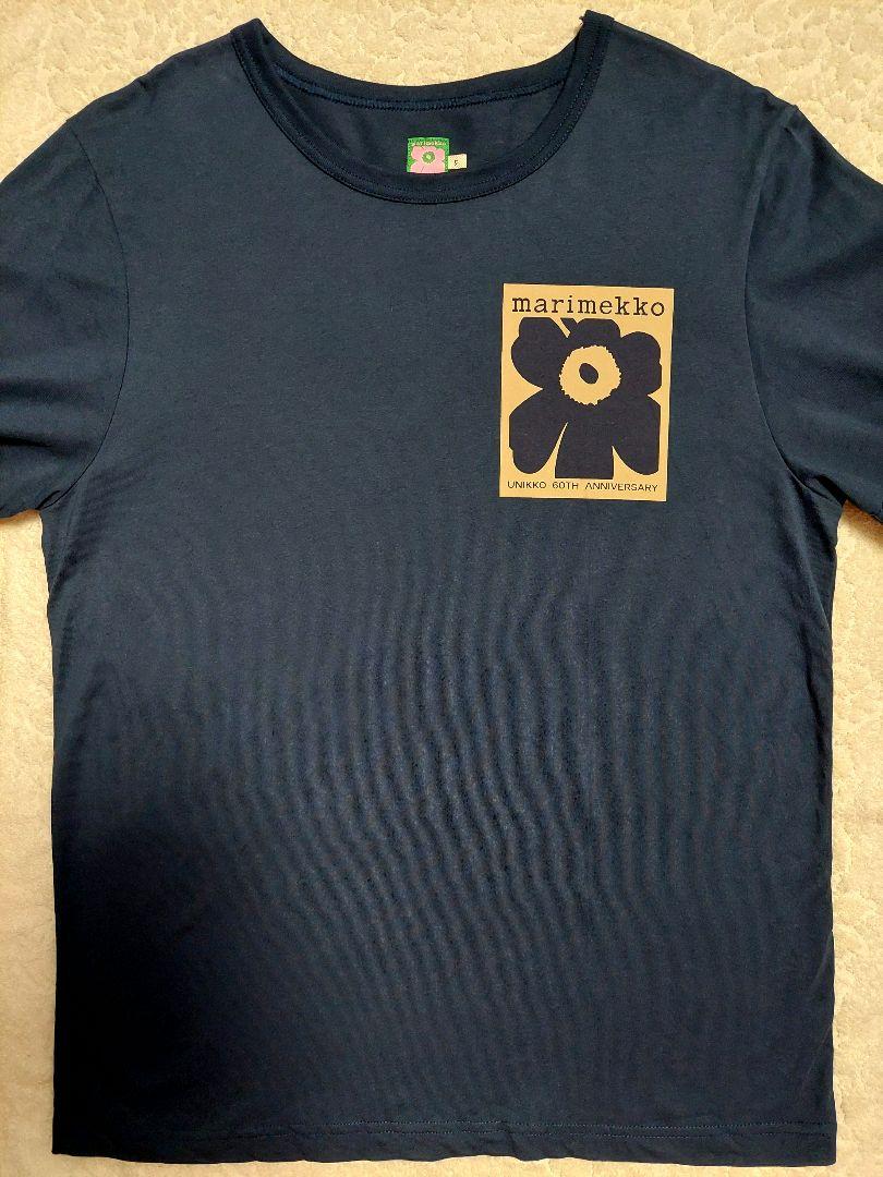 マリメッコ ネイビーTシャツXSサイズ ウニッコ60周年