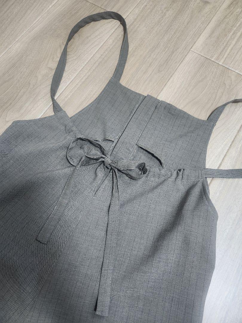 【美品】リネンライクストレッチサロペット