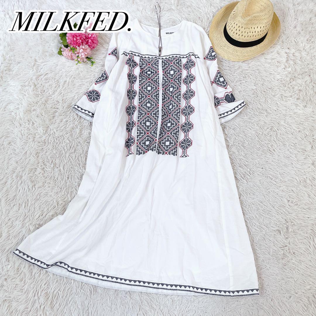 ♥MILKFED♥ ミルクフェド チロリアン刺繍 ワンピース - メルカリ