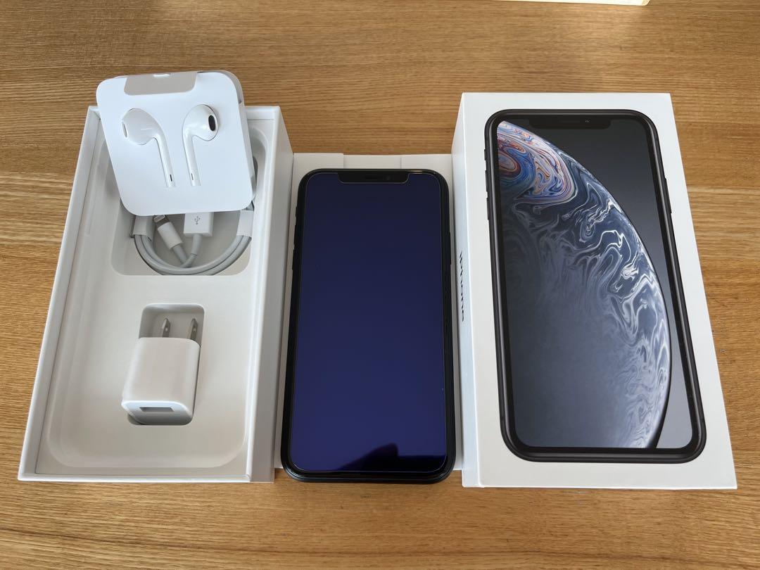 出品 iPhone XR Black 128 GB au - スマートフォン・携帯電話