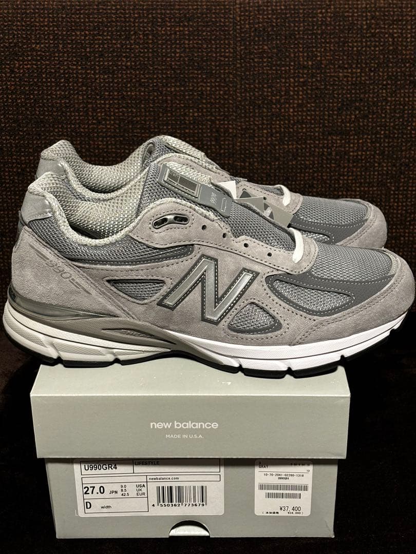 新品⭐️未使用 New Balance U990GR4 990v4 27cm D幅 新品⭐️未使用 New Balance U990GR4 990v4 27cm D幅