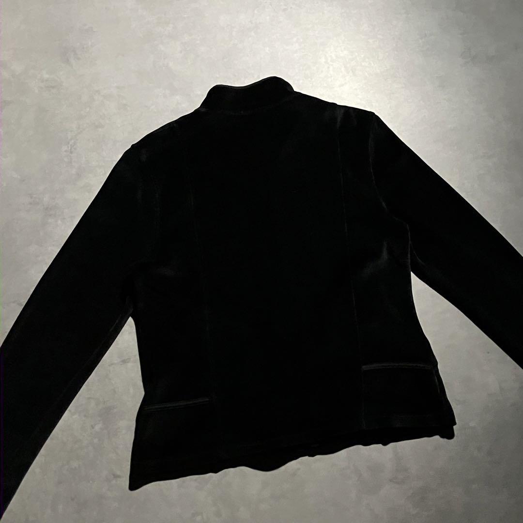 トップス 90s 00s normcore velour jersey jacket