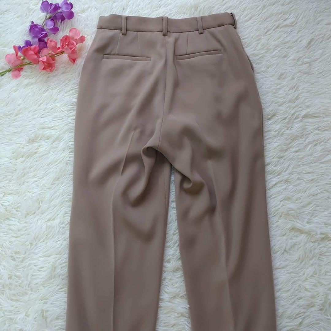 LES MUES  ベージュ セットアップ　パンツスーツ　ノーカラー　M