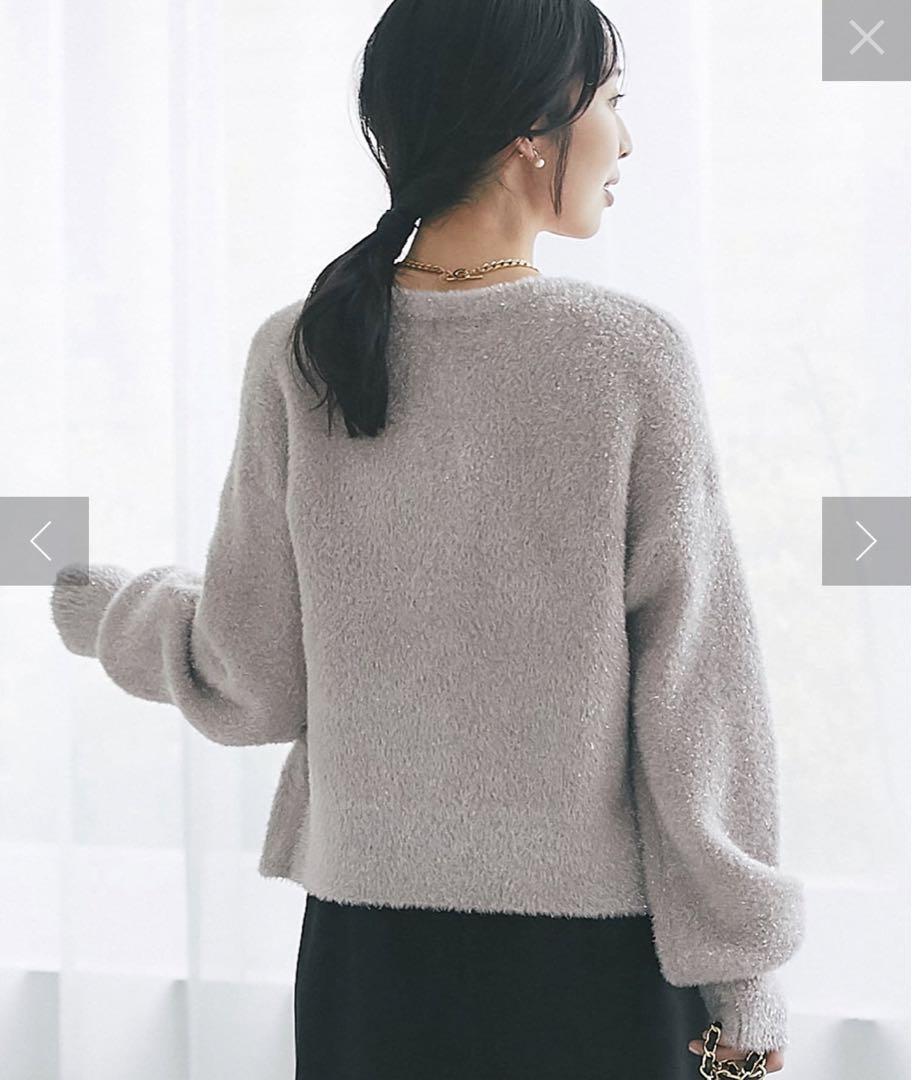 La boutique Bon Bon ラメシャギーニットカーディガン