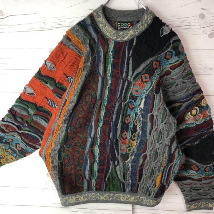 激レア 編込み 3Dニット 即完売モデル 希少 hkUVd-m13190657095 coogi クージー 立体 得価格安