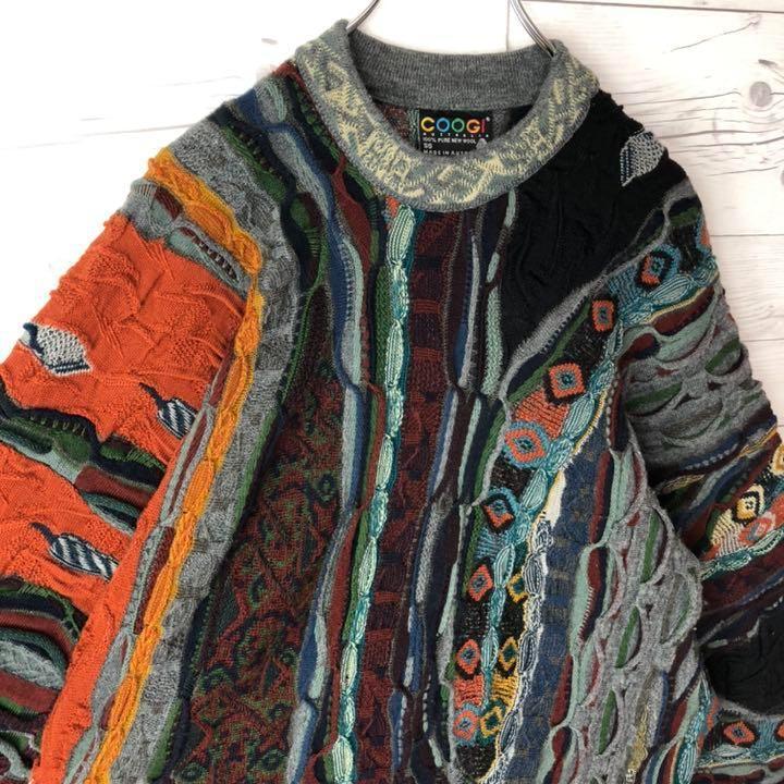 激レア 編込み 3Dニット 即完売モデル 希少 hkUVd-m13190657095 coogi クージー 立体 得価格安