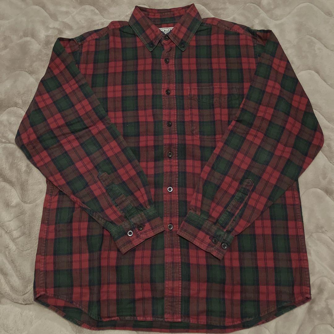 L.L.Bean メンズ チェック柄 ネルシャツシャツ