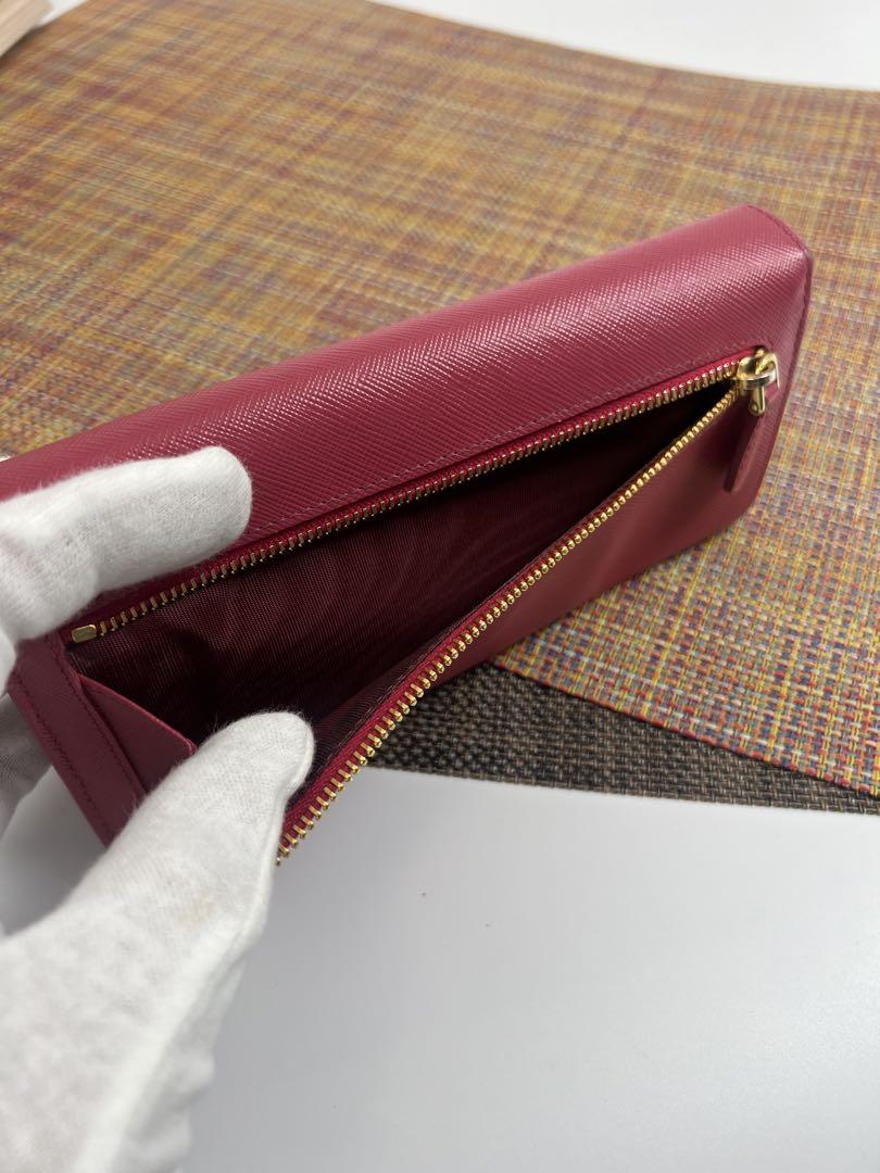 ✨美品✨PRADA プラダ　リボン型長財布　サフィアーノレザー　ピンク