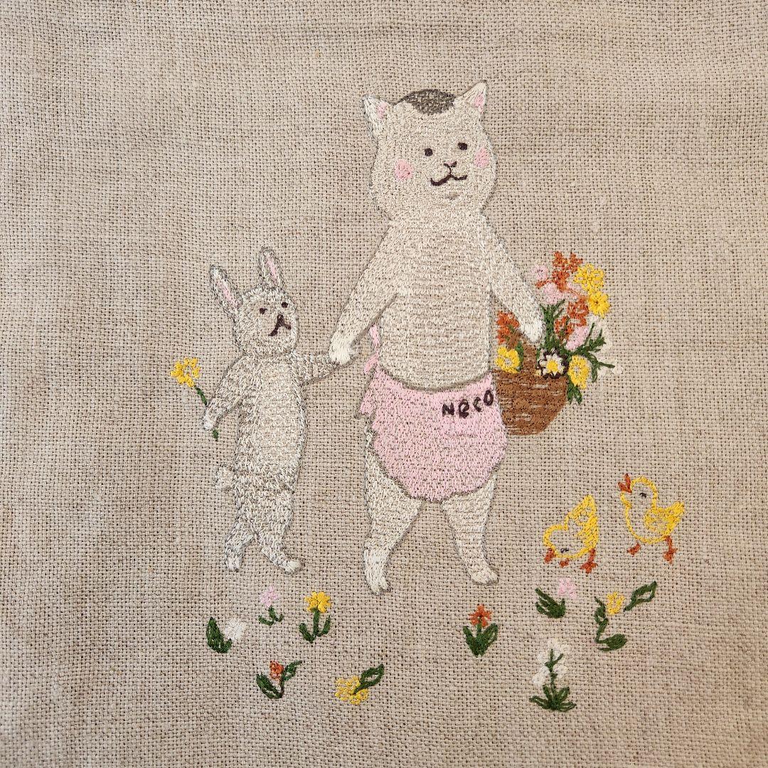 【超目玉枠】 レア品☆今日の猫村さん 刺繍 刺しゅう ハンドバッグ トートバッグ バッグ