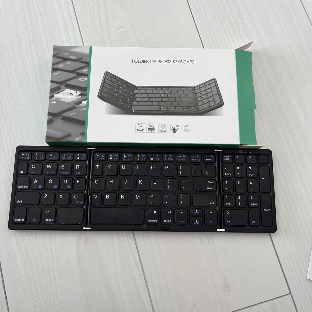Omikamo Bluetoothキーボード折り畳み式ワイヤレス テンキー付き