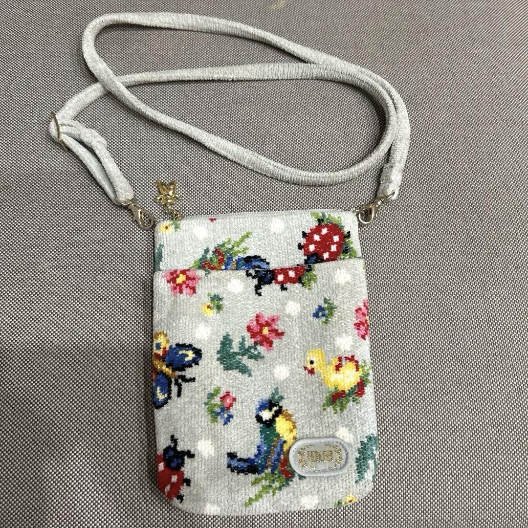 FEILER フェイラー ハイジドット スマホショルダー シルバー